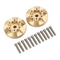 thumbnail image 2 of Sailing Buje hexagonal de rueda de latón dorado de 12mm para coche 1/10 Axial SCX10 RC (1 par), 2 of 15