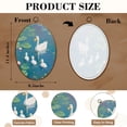 thumbnail image 3 of Duck Canvas Wall Art Ducks Water Lilies Vintage Duck Countryside Pond Nursery Bedroom Bathroom Oval Framed Canvas Prints Vintage Wall Hanging Decor for Home Decorations 8.6"x11.4", 3 of 7