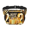 thumbnail image 1 of Easygdp Happy New Year 2025 Fanny Packs para Mujeres y Hombres, Bolsa de Cinturón, Bolsos de Cruz para Trabajo/Correr/Senderismo, 1 of 9