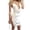White, variant on Women's Fashion Mini Dress with Deep V-Neck Backless Design and High Slit for Party Club Evening Wear