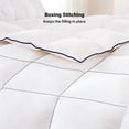 thumbnail image 5 of Yalamila Down Comforter Queen Size, 100% Cotton Ultra Soft Duvet Insert for All Season, Hotel Luxury Breathable Goose Feather Down Fiber Bedding Comforter with Corner Tabs (White, 90x90 inches), 5 of 10