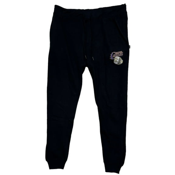Crooks & Castles Men's Los Angeles Champion Ring Jogger Sweatpants (X-Large, Black)