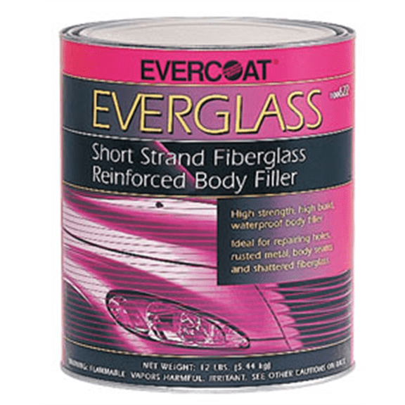 Fibre glass Evercoat EVERGLASS 100622 Short Strand Fiberglass Reinforced Body Filler, 1 gal Can, Blue/Green, Paste