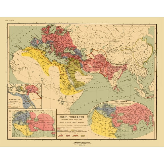 Historic Map - Ancient World - Kiepert - 29.08 x 23 - Vintage Wall Art