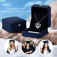 thumbnail image 3 of Iefil S925 Sterling Silver Birthstone Heart Pendant Necklace for Women, Dainty Graduation Gifts 2026, CZ Fine Jewelry, 3 of 8