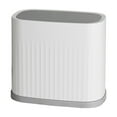 thumbnail image 2 of AuroraX Square Bathroom Trash Can with Lid Odor Seal Thickened 3 Gallon White Garbage Can Contemporary Plastic Trash Bin for Bathroom Toilet, 2 of 6