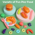 thumbnail image 5 of JoyStone Microwave Kitchen Play Set with Light Sound for Kids with Pretend Fake Food, Great Learning Gifts for Age 3+ Girls Boys, Pink, 5 of 8