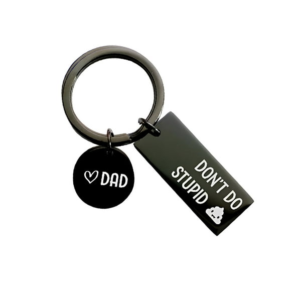 Wosthever Don't Do Llavero Decorativo Hebilla de Metal Divertido Colgante de Acero Inoxidable Regalos Familia Amigos Niños Niñas Almacenamiento y organización del hogar padre Wosthever HA023965-02