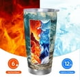 thumbnail image 6 of KLL Blue Ocean Waves Print 40oz Stainless Steel Insulated Car Cup with Spillproof Lid - Keep Your Drink Hot or Cold on the Go-Straw Three-piece Set, 6 of 8