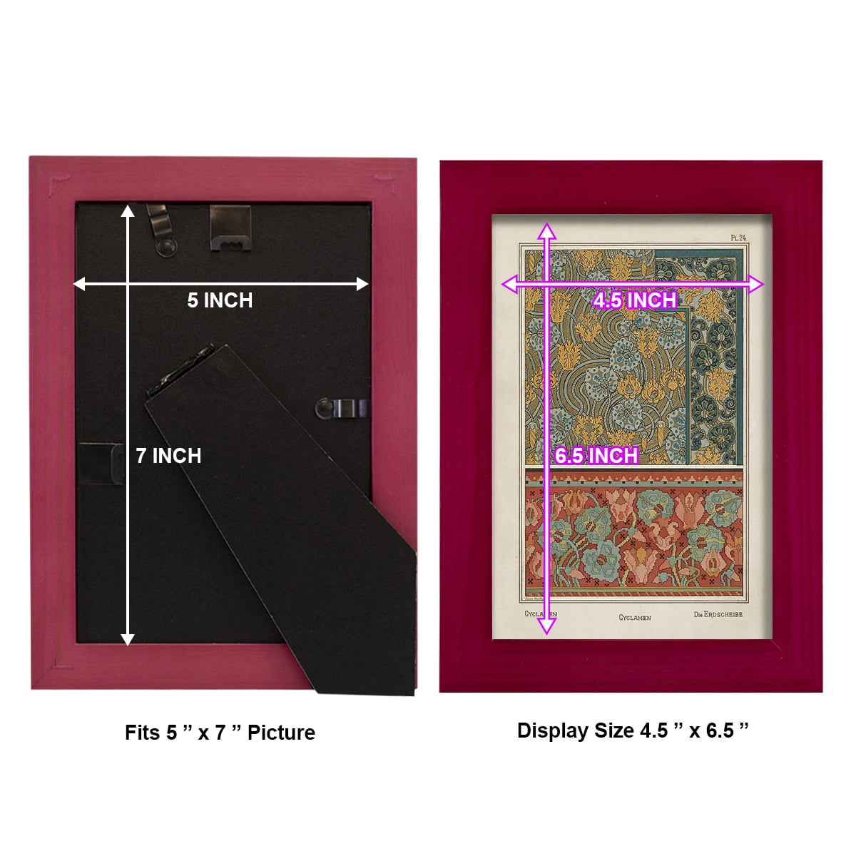 Nouveau Decorative I - Framed Print w/glass - Cherry Red