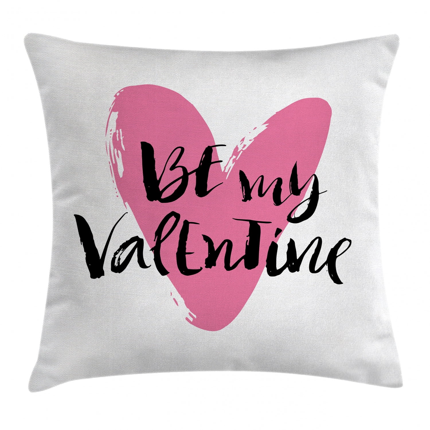 Valentines Day Decor Throw Pillow Cushion Cover, Be My Valentine Quote
