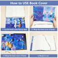 thumbnail image 3 of 1pc Butterfly Stretchable Book Cover Flower Washable Elastic Large Nylon Book Sleeve Purple Reusable Book Protector Notebook Wraps for 9x11 inch Hardcover Books Textbook Gift 1pc, 3 of 9