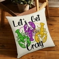 thumbnail image 6 of RyanK Mardi Gras Decorations Carnival Pillow Cover Mask Ball Pillow Cover Home Decoration Sofa Living Room Letter Print Pillow Cushion 17.7in, 6 of 6