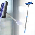 thumbnail image 1 of Cepillo limpiador de ventanas, herramienta de lavado portátil de doble cara para puertas de vidrio, limpiador de espejos para azulejos de ducha de, 1 of 8