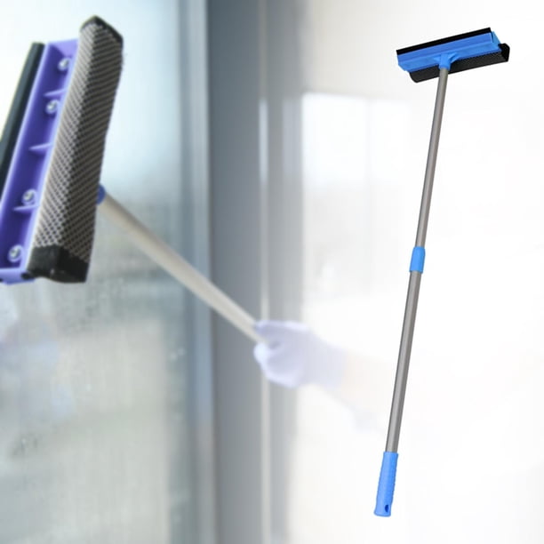 Cepillo limpiador de ventanas, herramienta de lavado portátil de doble cara para puertas de vidrio, limpiador de espejos para azulejos de ducha de