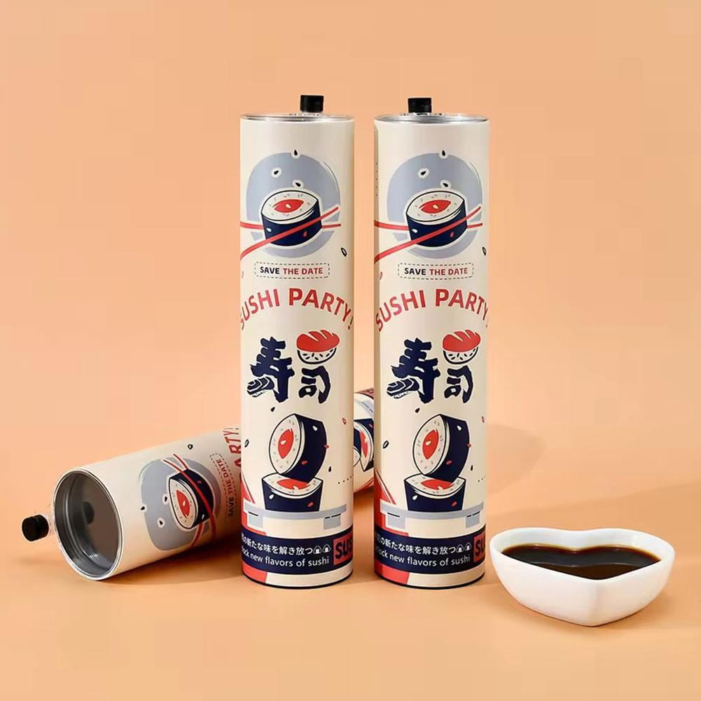 4-Pack Sushi Push Pops Containers, Robust Food-Grade Paper Sushi Tubes with Leak-Proof PVC Lining, Resilient Portable Sushi Roller Dispensers for Parties & Picnics, 8.4-Inch