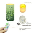 thumbnail image 7 of COEQINE Clover Polka Dot Green LED Flameless Candles Battery Operated with Remote Timer Realistic Electric Candle Pillar Lights Color Changing for St. Patrick's Day Home Indoor Outdoor Decor, 7 of 7
