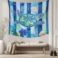 thumbnail image 5 of Blue Turtle Coastal Large Tapestry for Bedroom Wall Hanging Tapestry, Nautical Beach Summer Sea Retro Ceiling Backdrop Tapestries Poster Blanket Wall Decor for Teens Room Living Room Dorm 100" x 59", 5 of 8