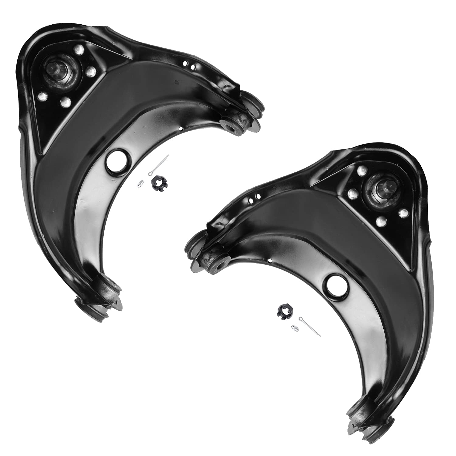 Detroit Axle - 2WD 10pc Front Control Arms Kit for Chevrolet GMC C1500 C2500 Express Savana 1500 2500 Yukon Tahoe, 4 Upper Lower Control Arms w/Ball Joint 4 Tie Rods 2 Adjustment Sleeves