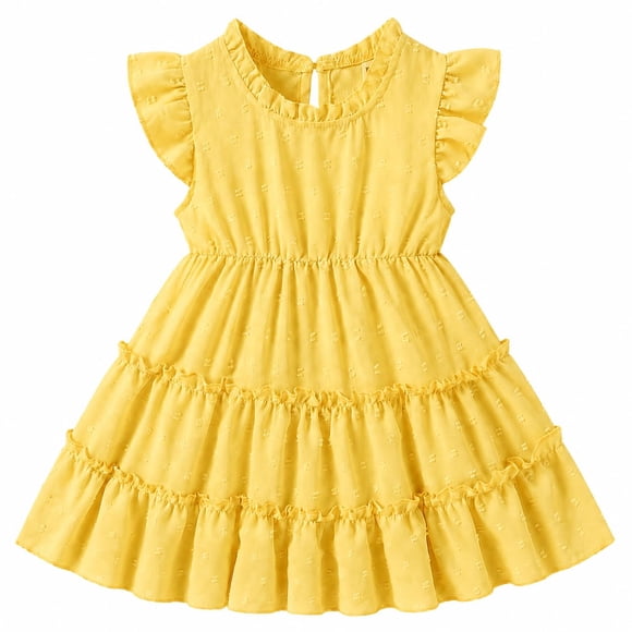 Vestido VARMILO Casual Amarillo 4 años