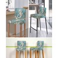 thumbnail image 5 of Coastal Seahorse Blue Green Bar Stool Covers Set of 2, Summer Ocean Starfish Coral Stretch Washable Bar Chair Covers with Backs, Removable Pub Counter Height Chair Cover for Kitchen Dining Room Cafe, 5 of 7