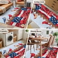 thumbnail image 6 of Rectangle Area Rug 4x6ft, Watercolor Farmhouse Fence Birds Floral Non-Slip Non-Shedding Floor Mat, USA Flag Theme Washable Sturdy Carpet for Living Room Bedroom Home Decor, 6 of 9