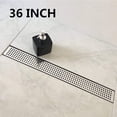 thumbnail image 2 of Neodrain 36-Inch Linear Shower Drain with Removable Quadrato Pattern Grate,Professional Polished 304 Stainless Steel Rectangle Shower Floor Drain Manufacturer,With Leveling Feet,Hair Strainer, 2 of 6