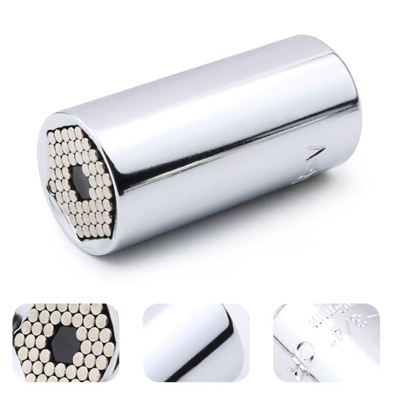 Universal Socket Self-adjusting Socket Wrench Set with Electric Drill Adapter to Unscrew Any Bolt(7-19mm)