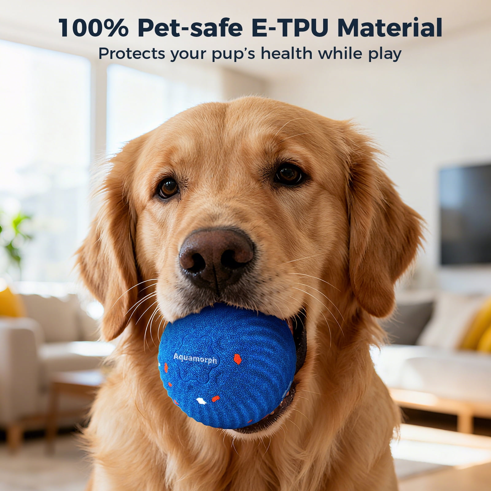 2 Pack Interactive Dog Balls - Auto Moving Bouncing Vibrating Washable Dog Toys for Large Medium Dogs, Type-C Rechargeable, Blue and Orange