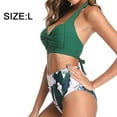 thumbnail image 2 of Traje de baño de playa de verano con bikini fruncido vintage, nuevo bikini sexy de cintura alta para mujer, 2 of 6