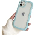 thumbnail image 2 of (Azul) Funda para iPhone 13, Curly Simple Wave Estética Linda funda para mujeres y hombres, linda funda transparente para teléfono, funda protectora de silicona suave a prueba de golpes para iPhone 13, 2 of 5
