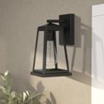 thumbnail image 3 of Worldwide Lighting  11 in. Edisto 1-Light Painted Outdoor Wall Sconce Lamp, Matte Black, 3 of 6