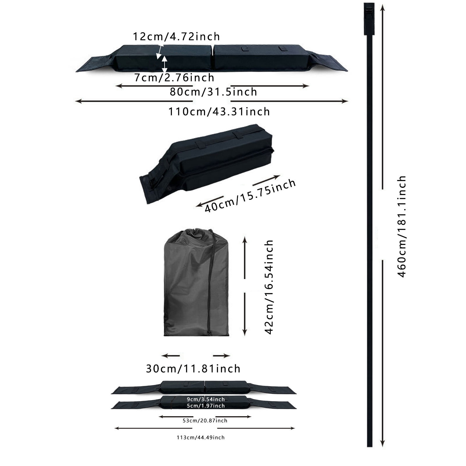 Universal Kayak Roof Rack for Cars Without Crossbars SUP Canoe and Outdoor Gear Transport