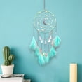 thumbnail image 2 of Illuminated Dreamcatcher Wind Chime, Handcrafted Iron Wall Hanging Decor with Soothing Sounds & Ambient Lighting for Bedroom, Nursery, Outdoor Spaces, Multicolor Wind Chime Chain, 2 of 5