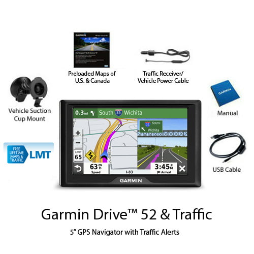 Garmin Drive 52 & Traffic 5 Inch Touch Screen GPS - Walmart.com