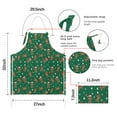 thumbnail image 7 of Green Christmas Gingerbread Man Apron-Garden Aprons for Women with Pockets-Cotton Linen Waterproof Kitchen Cooking Gardening Aprons Adjustable for Kitchen,Cooking,BBQ and Salon 32"x27", 7 of 7