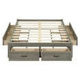 thumbnail image 6 of Euroco Wood Full Size Platform Bed with 6 Drawers for Kids Teens Adults, Antique Gray, 6 of 16