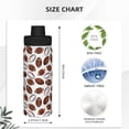 thumbnail image 3 of KLL Football Pattern 18oz Insulated Water Bottle, Stainless Steel Sports Water Cup Flask with Spout and Handle Lid for Sports Travel Car& School, 3 of 7