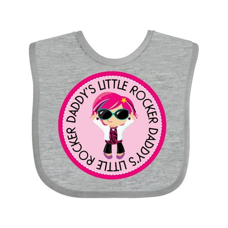 

Inktastic Daddys Little Rocker Girl Gift Baby Girl Bib