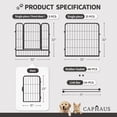 thumbnail image 2 of CAPHAUS 24/32/40 Inch Height Bold Metal Foldable Heavy-Duty Pet Playpen with Door, Available in 8/16/24/32 Panels, Indoor/Outdoor Portable Kennel, Dog/Animals Exercise Fence Cage for Yard, RV, Camping, 2 of 9