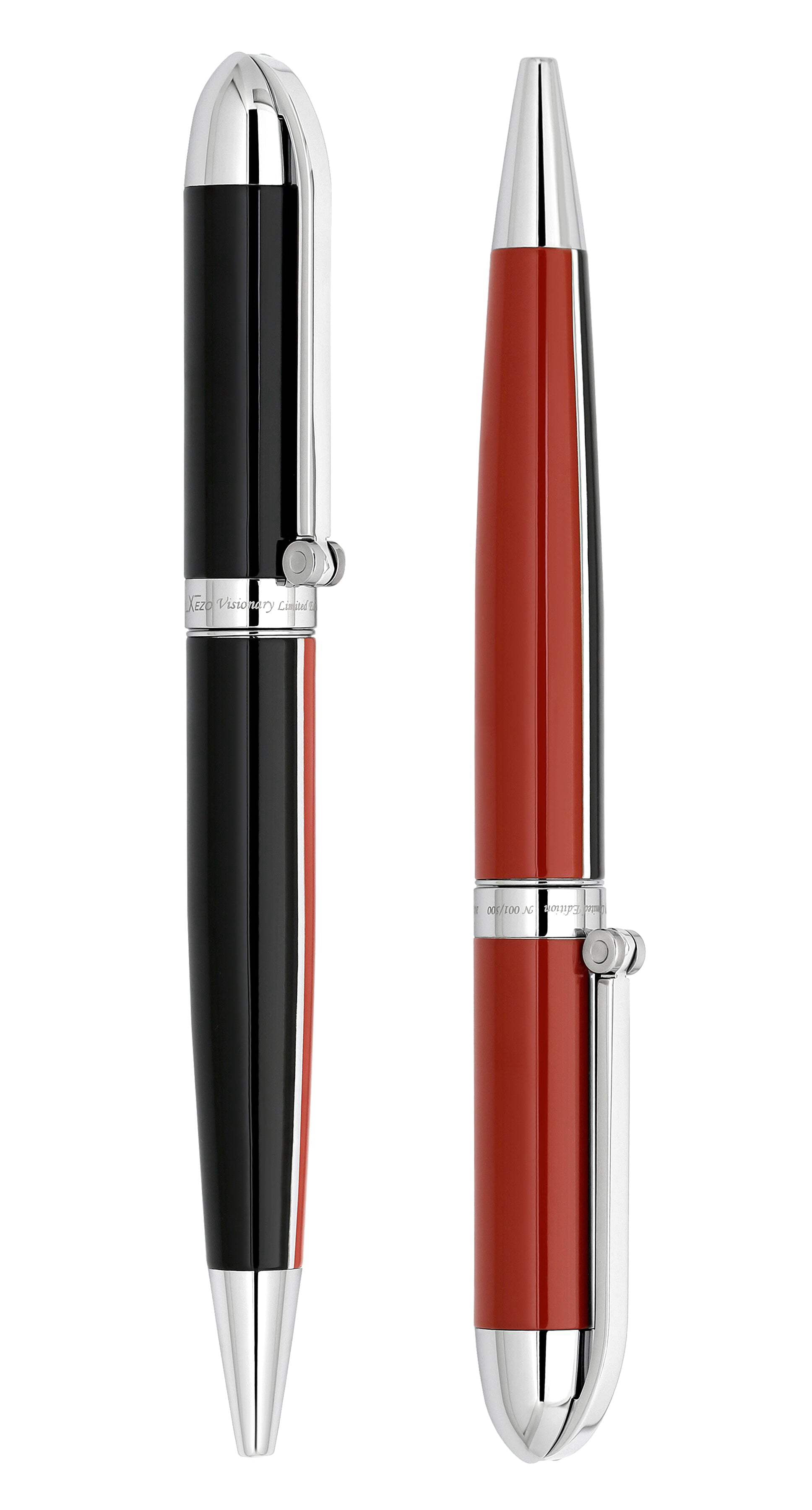 Xezo Xezo Visionary® Brass  Aluminum Enameled Ballpoint Pen - Red / Black