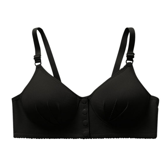 Yievot Wireless Bra For Seniors Front Closure Bra For Older Women Full Coverage Push Up Support Bralettes Comfort Everyday Bras