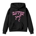 thumbnail image 5 of Byoo Big Girls Hoodie Letter Bow Print Hooded Sweatshirt Casual Soft Pullover Top, 5 of 5