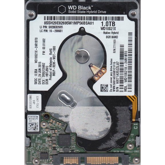 WD10S21X-24R1BT0, DCM HBTJBVO, Western Digital 1TB SATA 2.5 Hard Drive