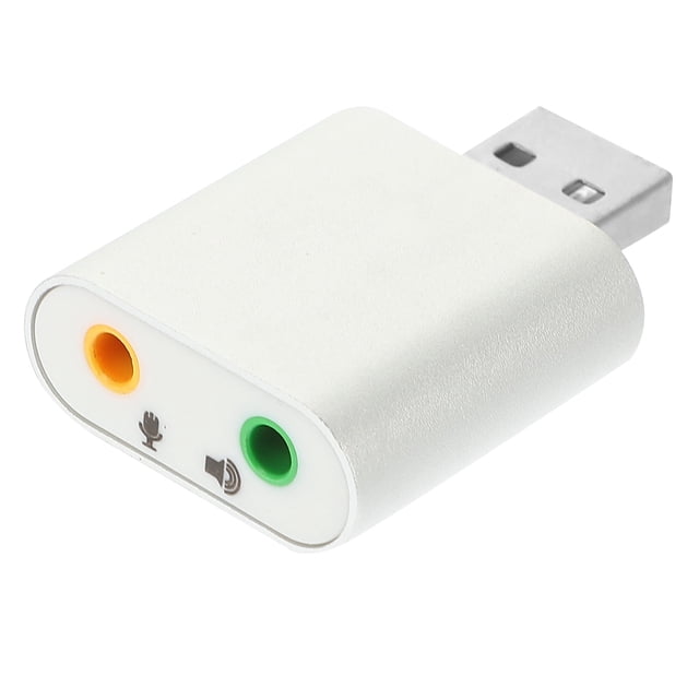 Adaptador de sonido estéreo externo USB de aluminio de alta resistencia para Windows y