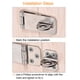 thumbnail image 5 of Uxcell 5'' Traba de puerta gruesa de acero inoxidable con cerradura y tornillos, plata 2 paquetes, 5 of 5