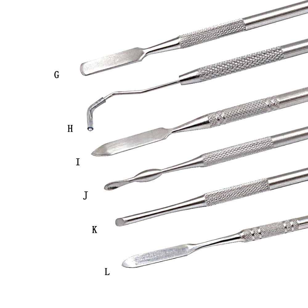 Stainless Steel Wax Carvers Set, Polymer Pottery Clay Spatula Carving Tool for Modeling, Sculpting and Shaping, Set of 12