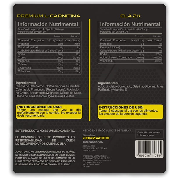 l carnitina y acido linoleico conjugado C2 Black