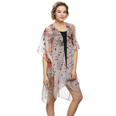 Womens Art Painting Design Ruana Tunic Cover Up Fashion Outerwear for Spring Summer Fall