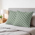 thumbnail image 6 of 16x16 Pillow Covers Set of 2, Sage Green Morocco Square Throw Pillow Covers for Couch/Sofa/Living Room, Minimalist Boho Ethnic Abstract Motif Decorative Soft Pillowcases for Couch Throw Pillows, 6 of 9